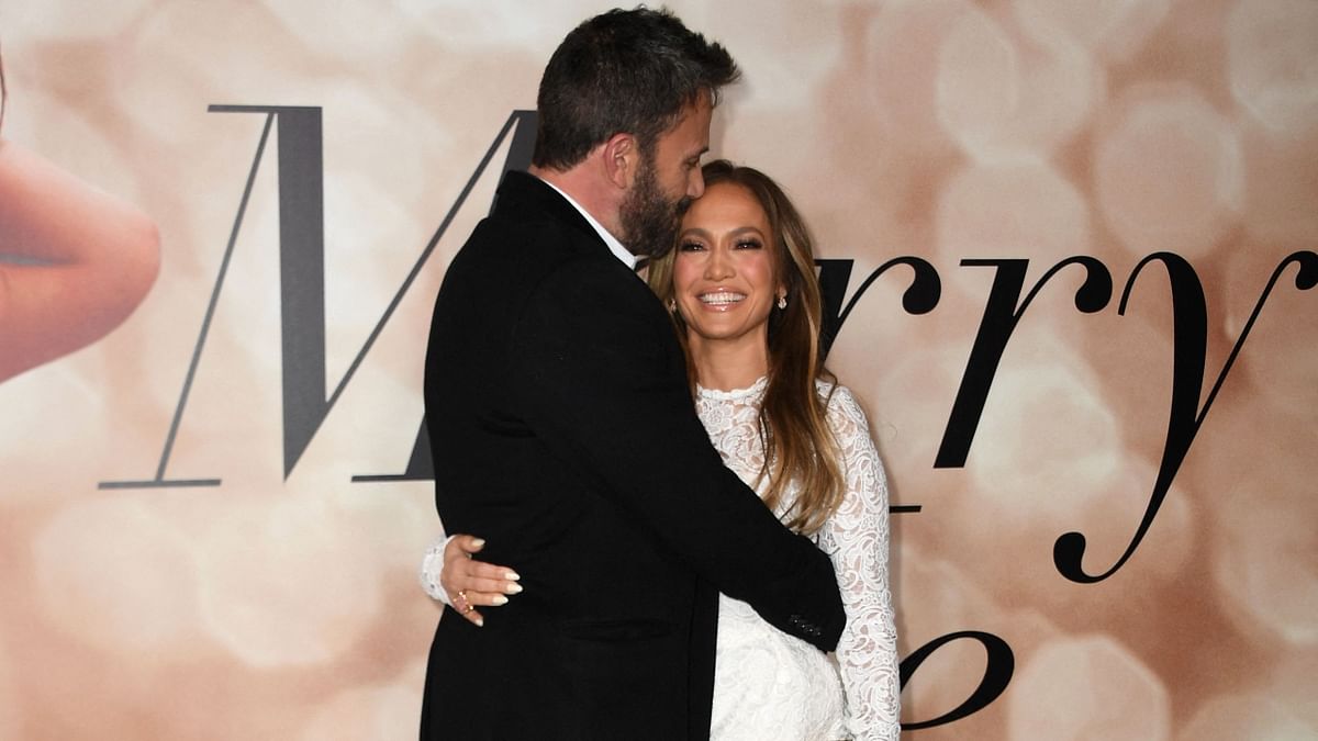 The couple was the cynosure of all eyes at the screening. Credit: AFP Photo