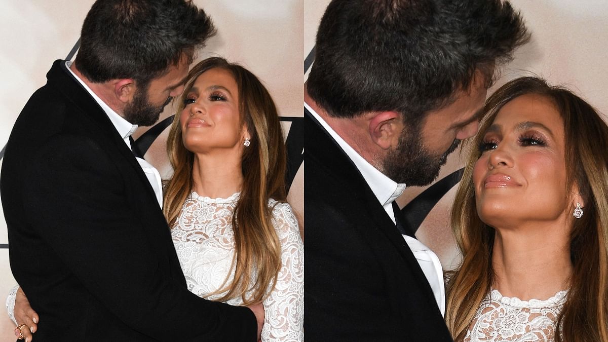 The duo shared hugs and kisses while posing for photographers. Credit: AFP Photo