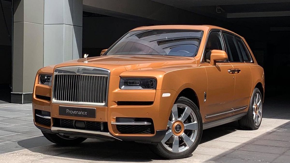 The company has opted for the 'Tuscan Sun' colour for the 12-cylinder car weighing over 2.5 tonnes and producing 564 BHP power, and also obtained a special number plate, RTO officials said. Credit: Rolls-Royce India