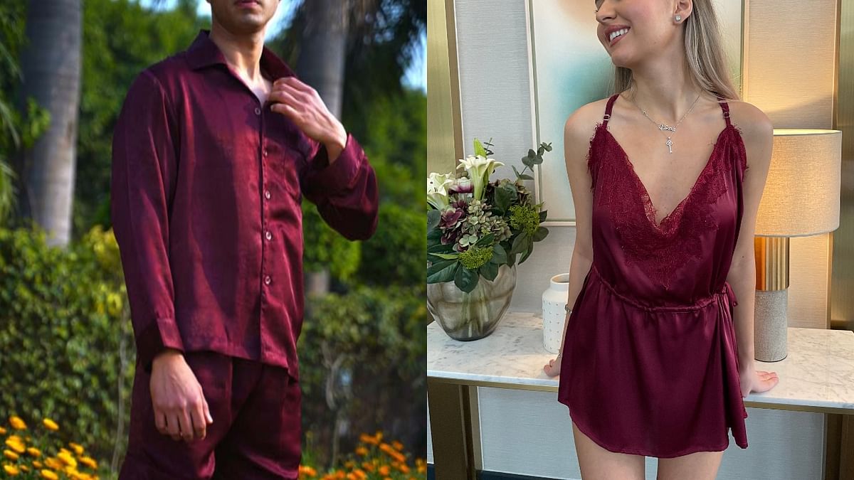 Comfy couple lounge dress: A comfortable, matching, cozy dress at home for a movie date or chill sessions with your partner is a perfect way to celebrate the day of love. Credit: Special Arrangement
