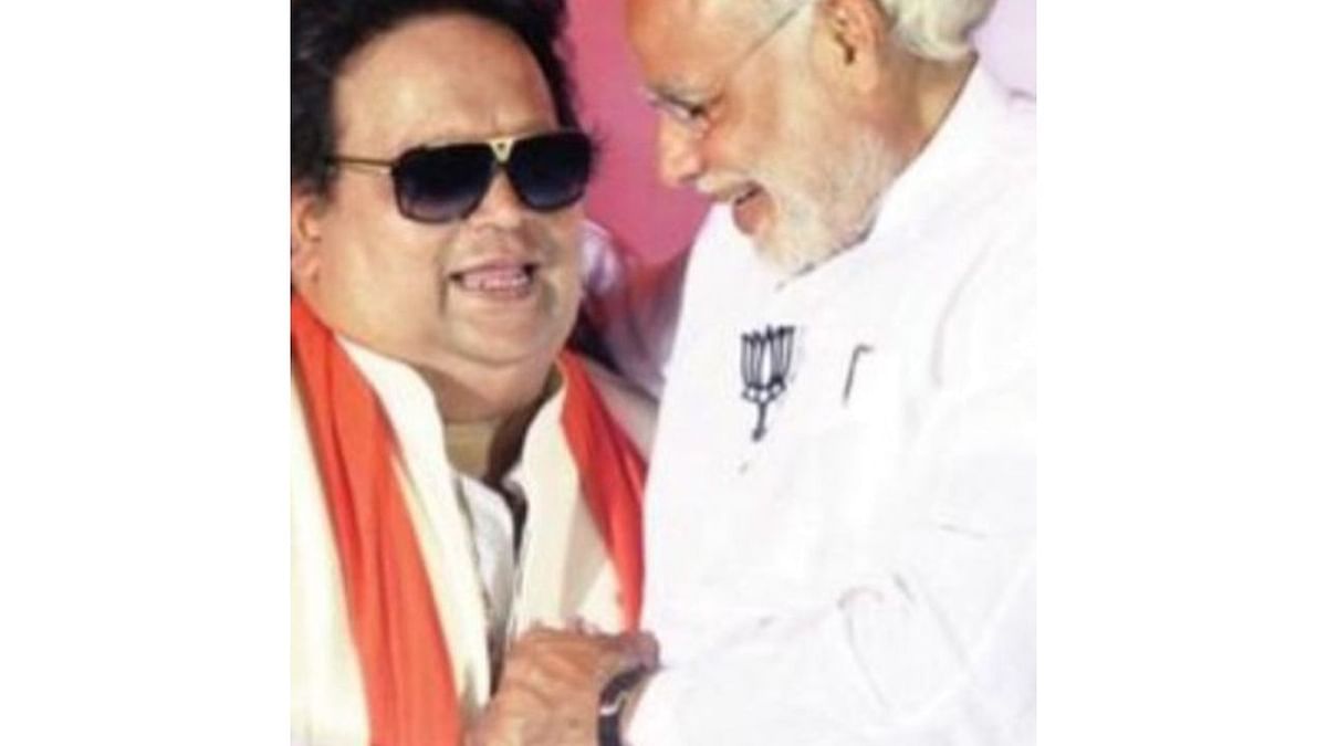 Lahiri took the political plunge in 2014 and joined the Bharatiya Janata Party (BJP) and contested from the Lok Sabha seat of Srerampur in Kolkata. Here he is seen with Prime Minister Narendra Modi. Credit: Instagram/bappilahiri_official_