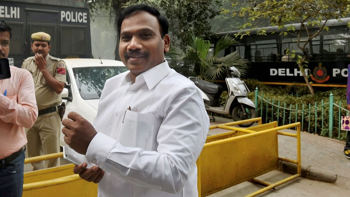 A Raja: The former telecom minister and DMK leader was arrested on February 2, 2011 in the high-profile 2G spectrum scam and was later released on bail from the trial court on May 12, 2012 after spending 15 months in Tihar jail. Credit: PTI Photo