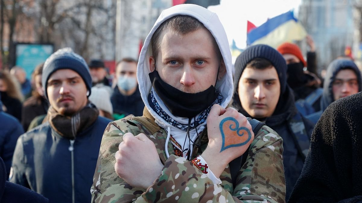 Ukraine celebrated the National Day of Unity on February 17 to consolidate its people amid the threat of Russian invasion. Credit: Reuters Photo