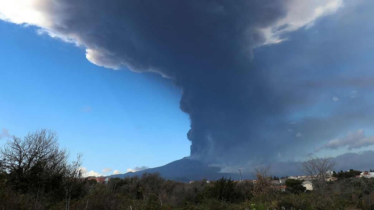 Since February, the 3,300-metre-tall mountain has erupted 17 times, according to reports. Credit: Reuters Photo