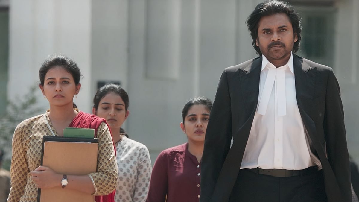 The trailer of Vakeel Saab, the remake of the Hindi film Pink, starring Pawan Kalyan took seven minutes to cross 100K likes on YouTube. Credit: Special Arrangement