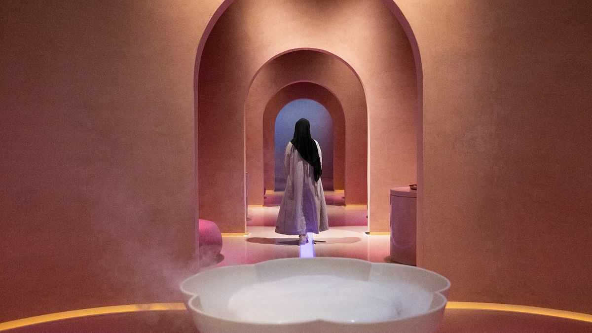 A woman walks through an exhibit at the Museum of the Future in Dubai, United Arab Emirates. Credit: Reuters Photo