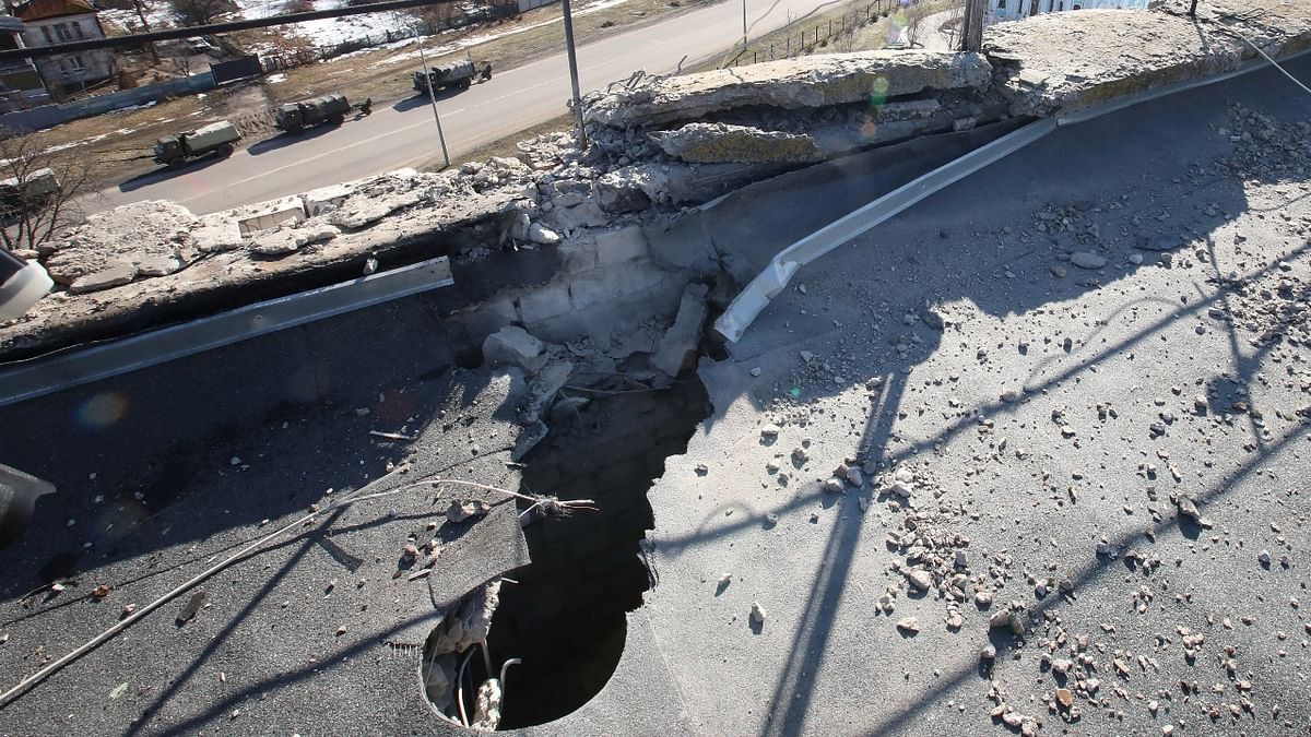 View shows the aftermath of shelling in Kharkiv, Ukraine. Credit: Reuters Photo