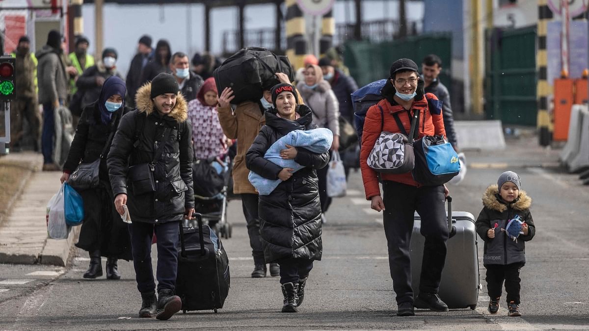 Around 575,100 people have entered Poland from Ukraine since Russia launched its invasion of the country on February 24. Credit: AFP Photo