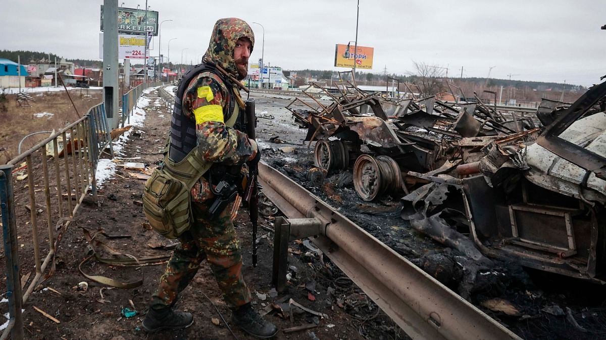 Kharkiv Mayor Igor Terekhov also said that Russian troops continue to shell the city and have begun to blow up the power substations. Credit: AP Photo