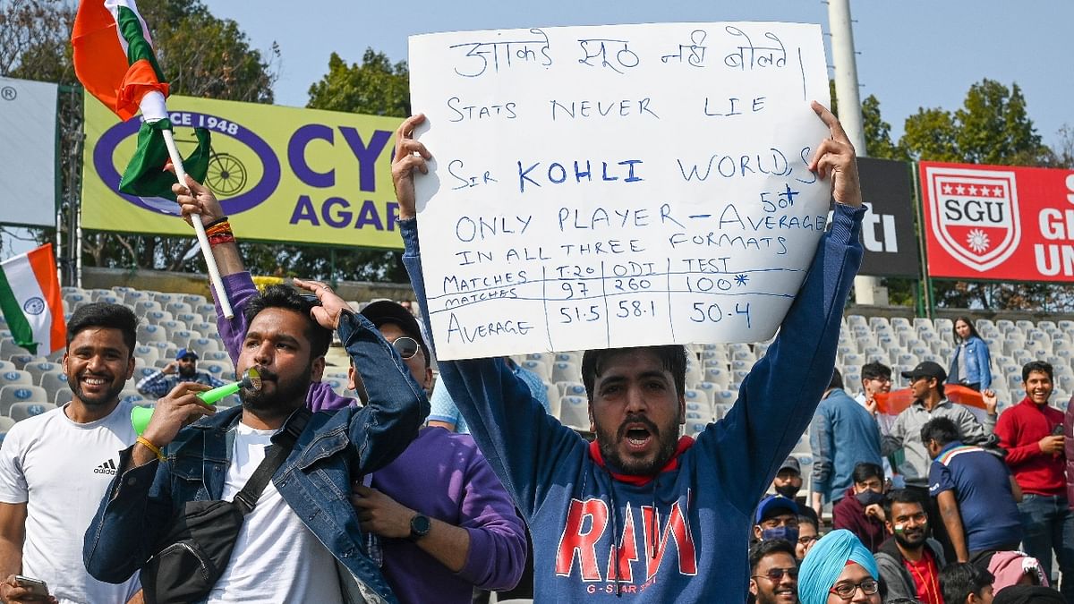 Virat Kohli's 100th Test: Fan Frenzy from Mohali Stadium