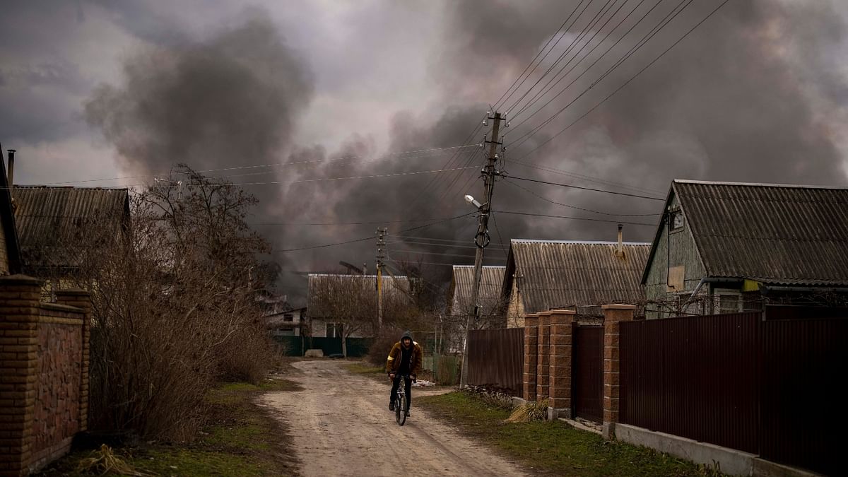 The relentless fire has so far pushed more than 1.5 million people across Ukraine's borders as refugees though many others are displaced internally or trapped in cities being reduced to rubble by Russian bombardment. Credit: AP Photo