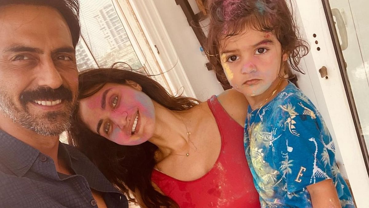 Arjun Rampal posted a lovely family photo to wish fans on Holi. Credit: Instagram/rampal72