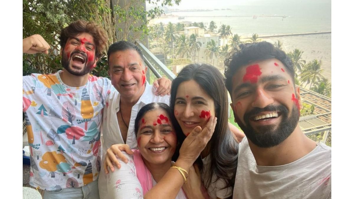 Newlyweds Katrina Kaif and Vicky Kaushal celebrated the festival with their loved ones. Credit: Instagram/@katrinakaif