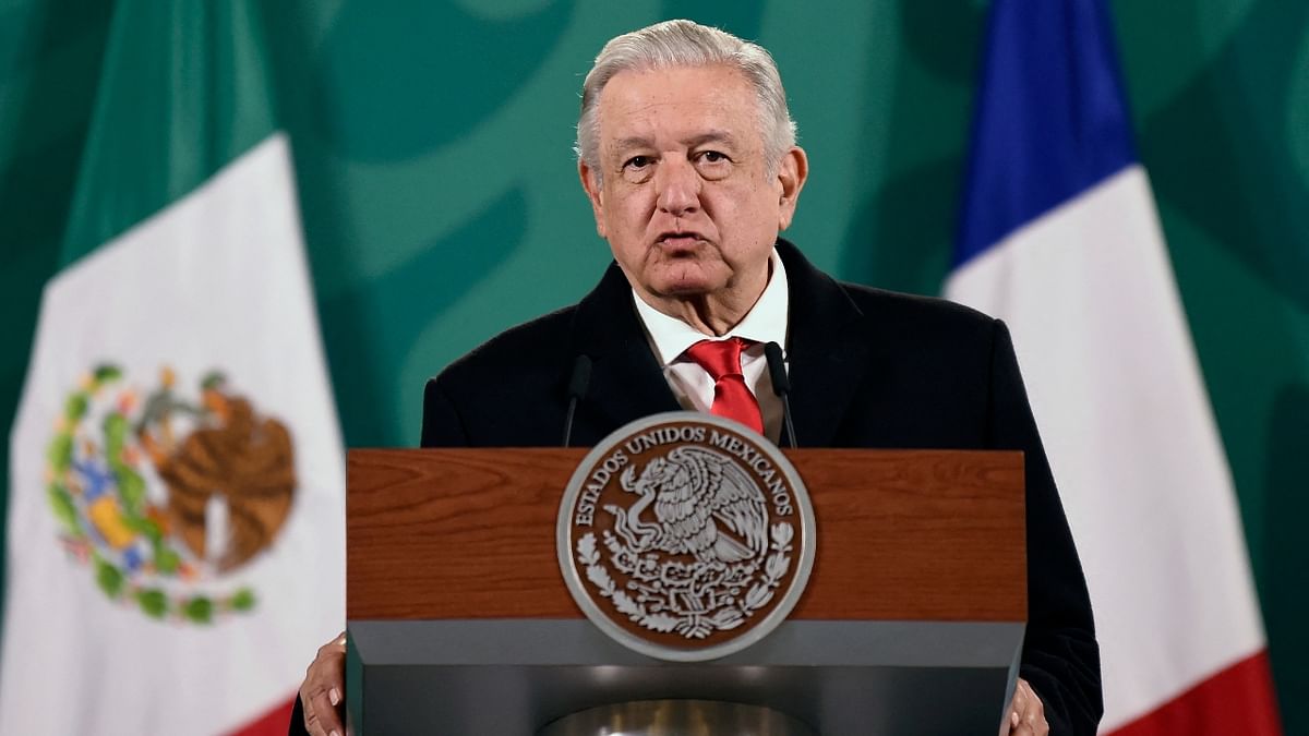 Mexican President Andres Manuel Lopez Obrador came second with an approval rating of 63 per cent. Credit: AFP File Photo