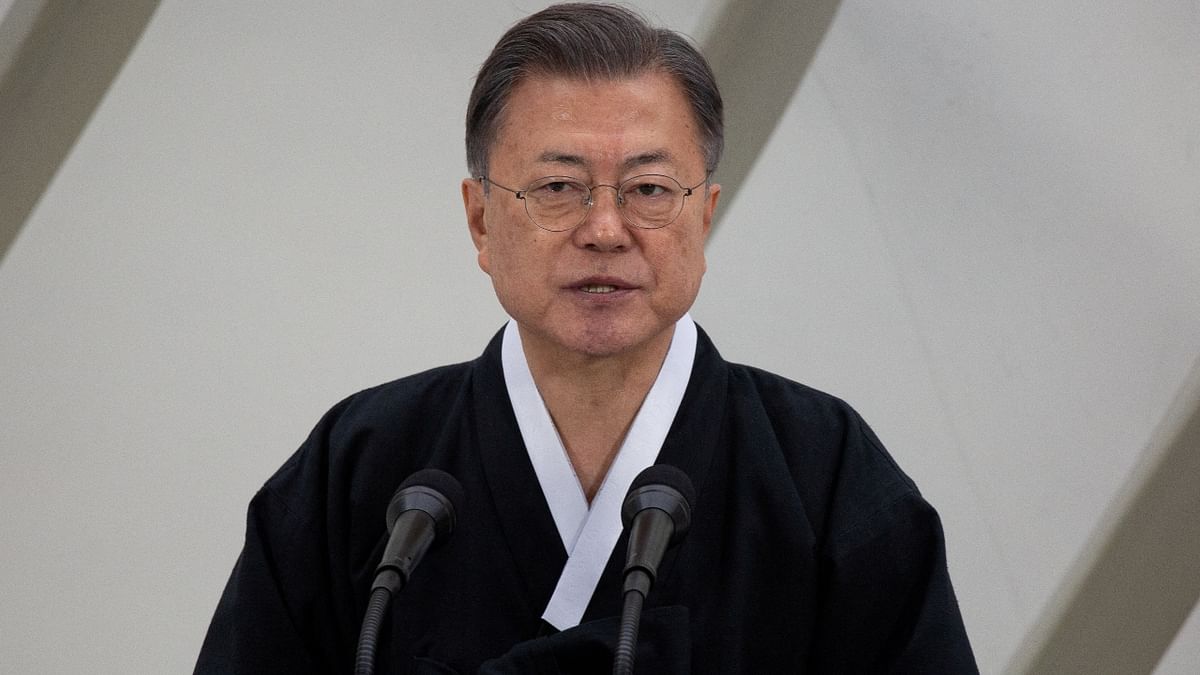 South Korean President Moon Jae-in, who is in his final months in office, secured 40 per cent rating and ranks seventh on the list. Credit: Reuters File Photo