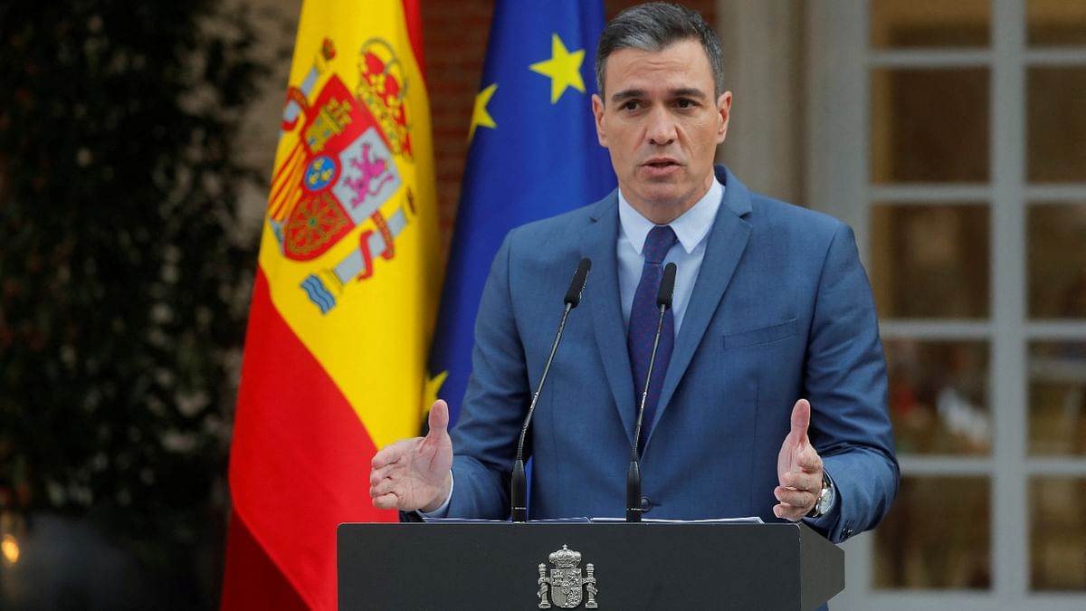 Spanish prime minister Pedro Sanchez was positioned ninth on the list with a rating of 38 per cent. Credit: Reuters Photo