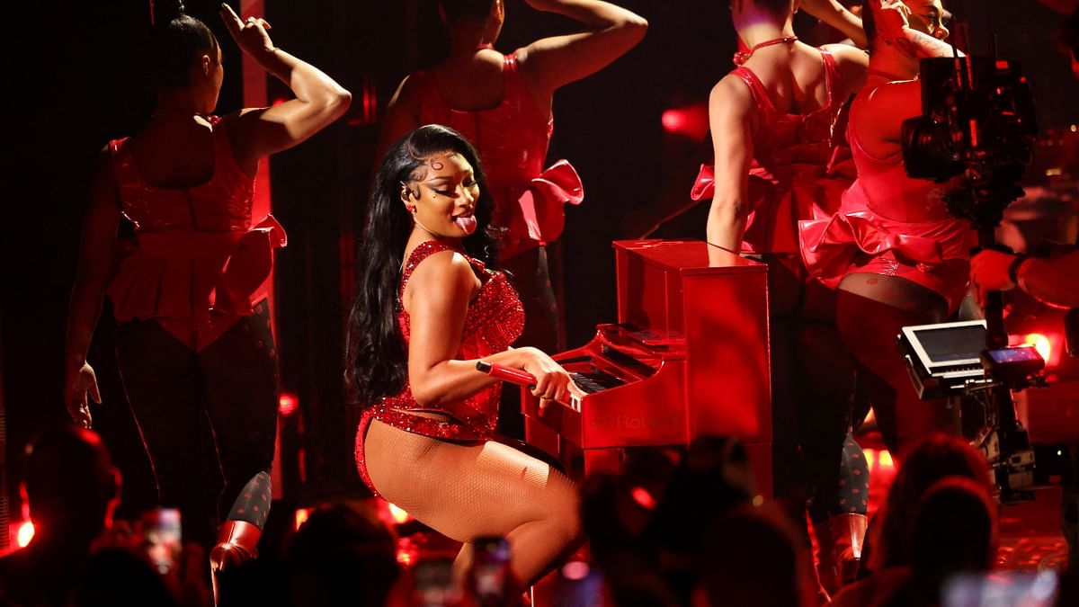 Megan Thee Stallion made the audience stand up and dance with her sizzling performance at the iHeartRadio Music Awards held in LA, California. Credit: Reuters Photo