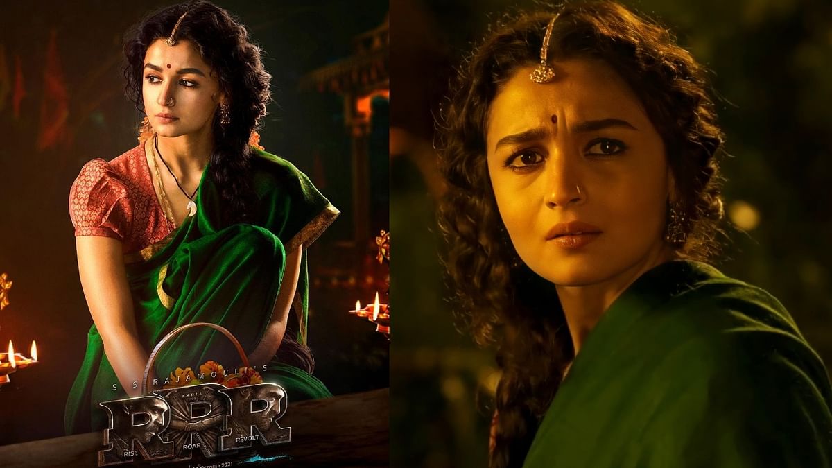 Bollywood actor Alia Bhatt made a big Telugu debut with SS Rajamouli’s magnum opus ‘RRR’. She was seen essaying the powerful role of ‘Sita’ and is paired opposite Ram Charan who played Alluri Sitarama Raju. Credit: RRR