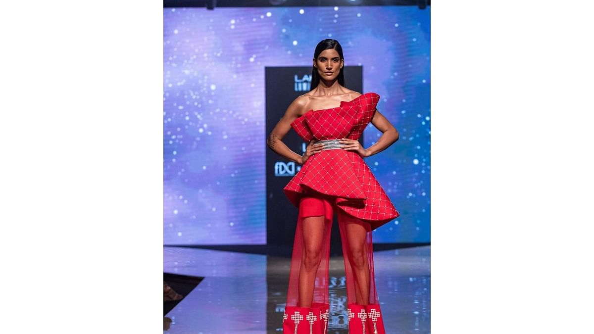 Alpana Neeraj’s collection for FDCI X Lakme Fashion Week is a celebratory return to life. Credit: Lakme Fashion Week