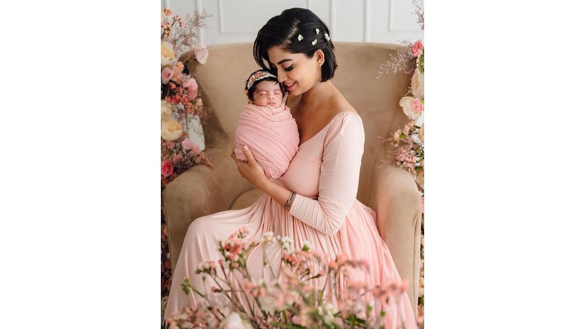 Actress and influencer Disha Madan took social media by storm by introducing her newborn daughter to the world. Credit: Instagram/disha.madan