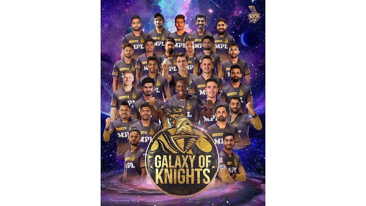 Kolkata Knight Riders: Shreyas Iyer looks in great form, and Venkatesh Iyer and Varun Chakravarthy will give him great company. International players Pat Cummins, Sam Billings and Sunil Narine are masters of this game and the team will give their best to lift the IPL trophy this season. Credit: Instagram/kkriders