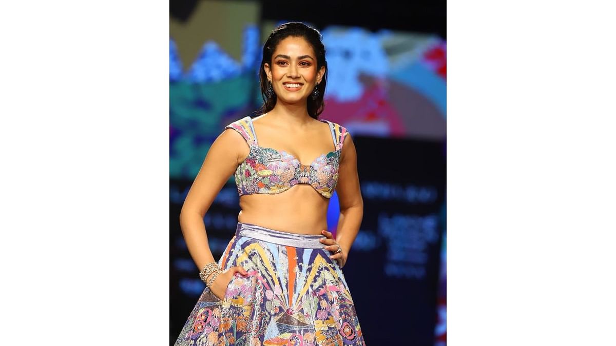 Mira Kapoor was the stunning showstopper for Aisha Rao at FDCI X Lakme Fashion Week. Credit: Instagram/lakmefashionwk