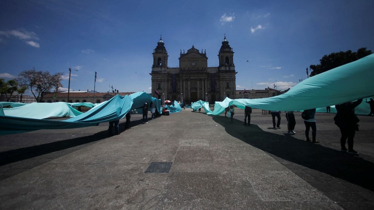 Groups from different organisations participate in the Freedom For Water march (Libertad para el agua), demanding the right to water resources in many regions of the country, in Guatemala City. Credit: Reuters Photo