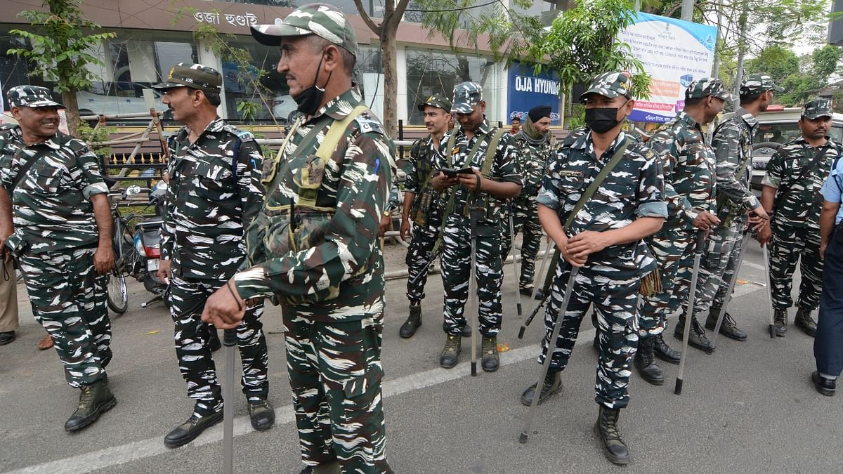 Security was beefed up at Guwahati to avoid any mishap. Credit: PTI Photo