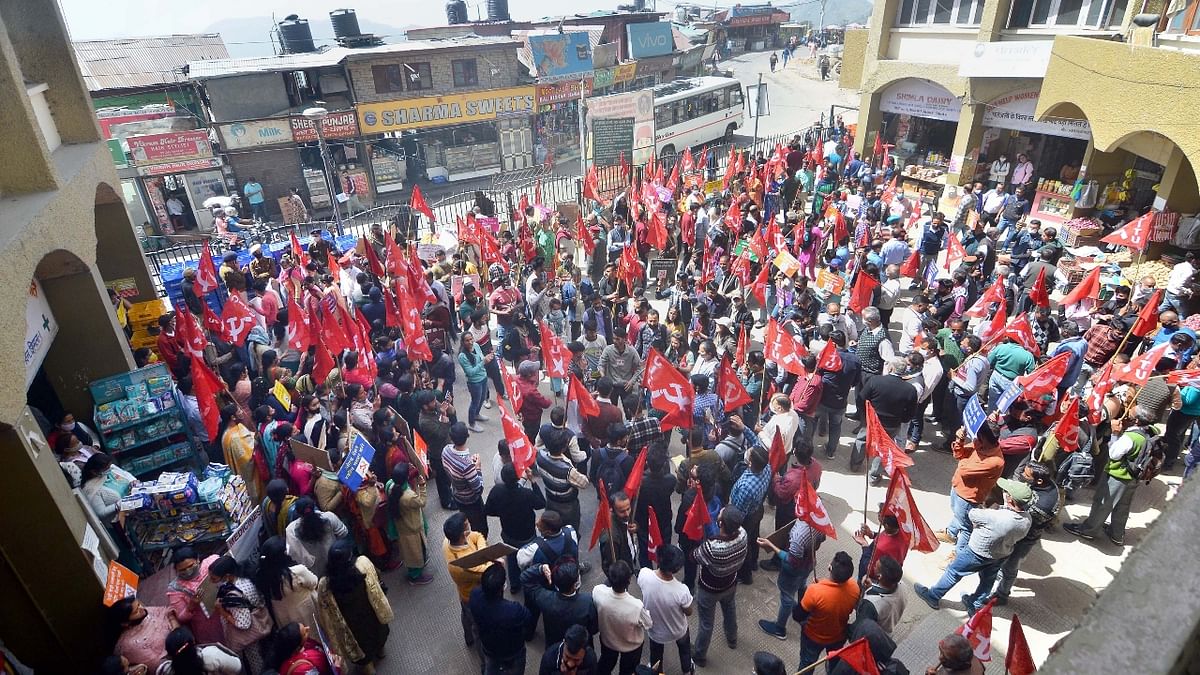 Transport services were affected in a few states as protesters blocked roads and also halted train movements at some railway stations in Kolkata. Credit: PTI Photo