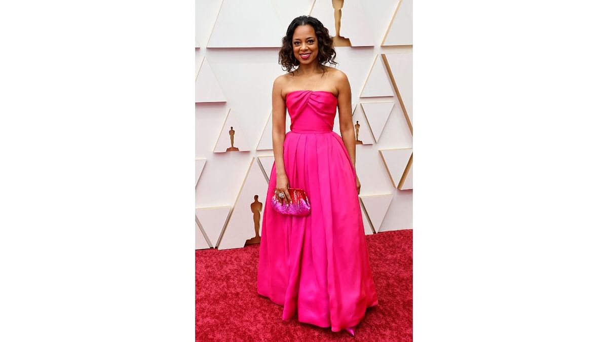 Nischelle Turner looked radiant and sported a hot pink dress. Credit: Reuters Photo