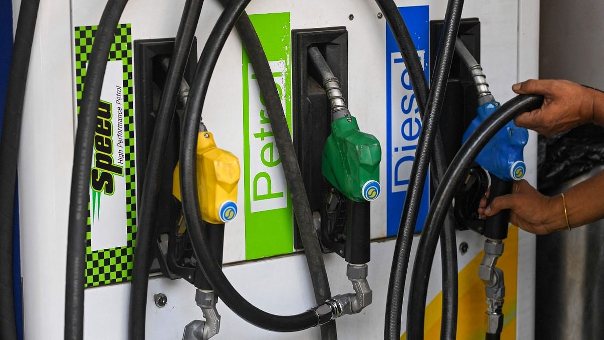 On the following days, petrol price went up by 50 paise and 30 paise a litre while diesel rose by 55 paise and 35 paise a litre. Credit: AFP Photo