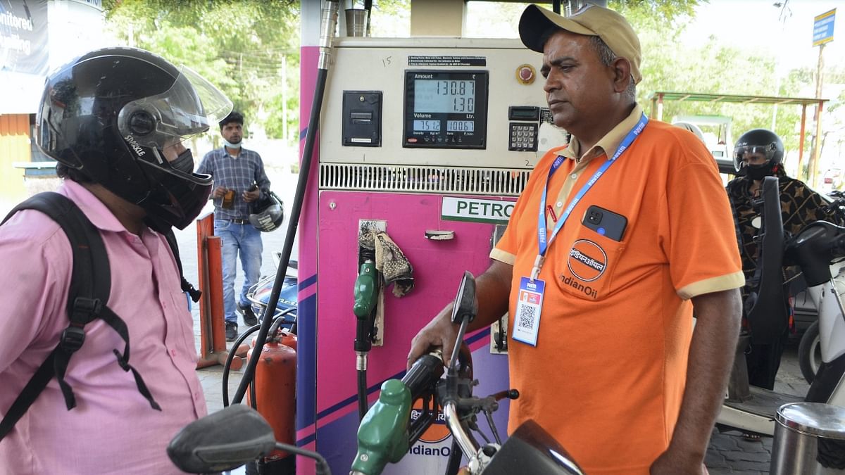 Petrol prices in Delhi have surpassed the 100/L mark and will now cost Rs 101.01 per litre while diesel rates have gone up from Rs 91.47 per litre to Rs 92.27 according to a price notification of state fuel retailers. Credit: PTI Photo