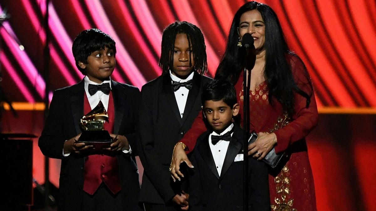 The Mumbai-born singer-songwriter took to social media to thank the Recording Academy, which conducts the Grammys, for the win. Credit: AFP Photo