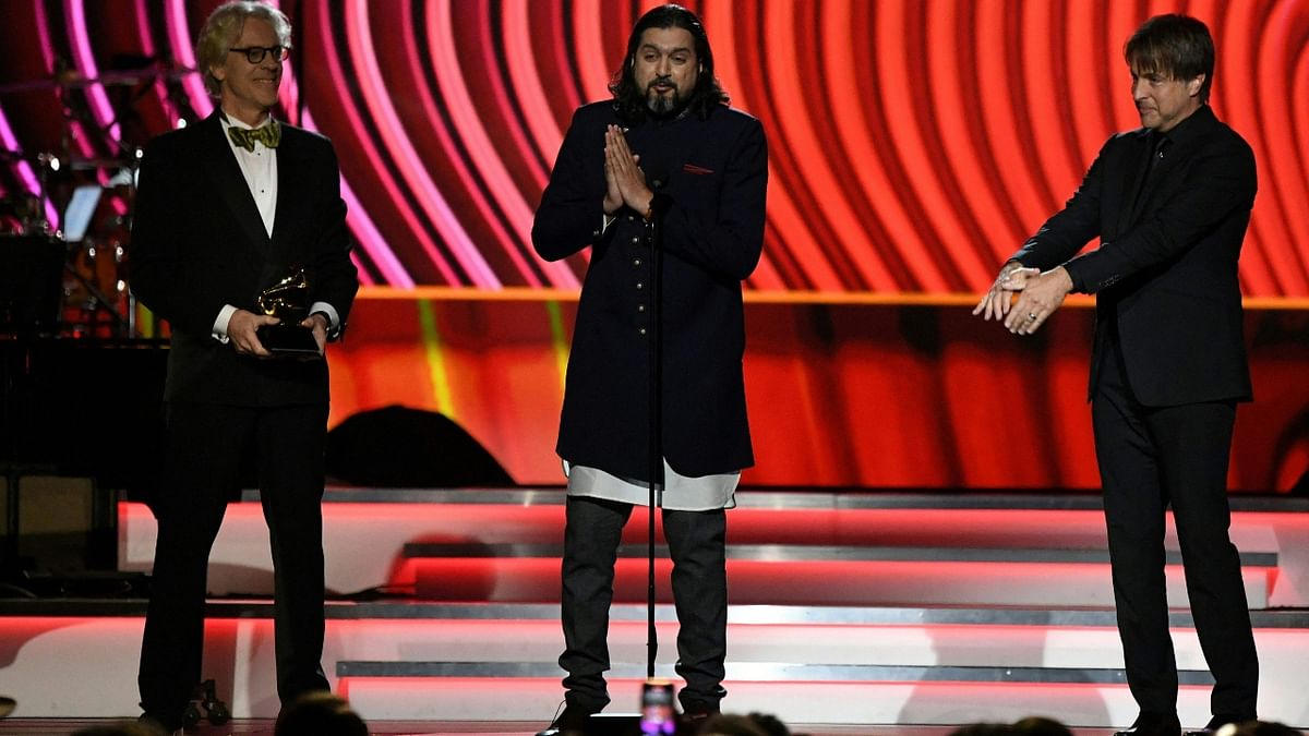 Music composer Ricky Kej, based out of Bengaluru, has won his second Grammy in the best new album category for 'Divine Tides'. The US-born musician shared the award with Stewart Copeland, the drummer of the iconic British rock band The Police, who collaborated with Kej on the album. Credit: AFP Photo