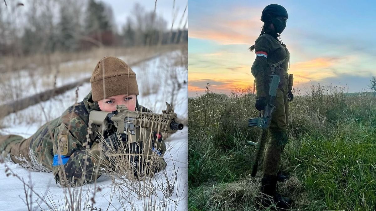 This is not the first time she has been pictured with a gun. The 24-year-old had previously shared photos of her training with weapons on social media. Credit: Instagram/anastasiia.lenna