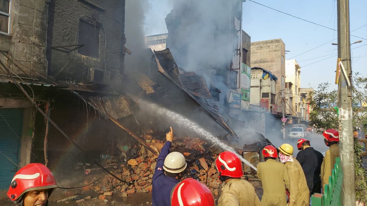Twenty fire tenders were rushed to the spot after information about the blaze was received. Credit: PTI Photo