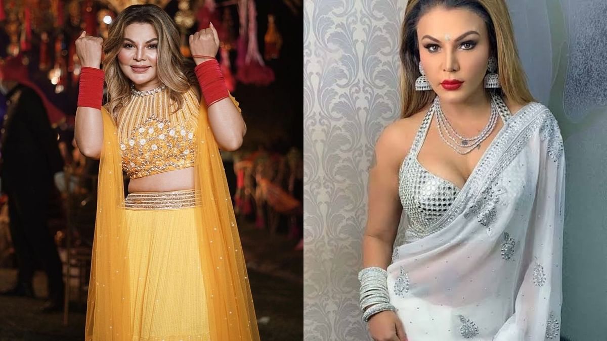 Rakhi Sawant is now better known for her ruined liposuction and implants. Credit: Instagram/rakhisawant2511