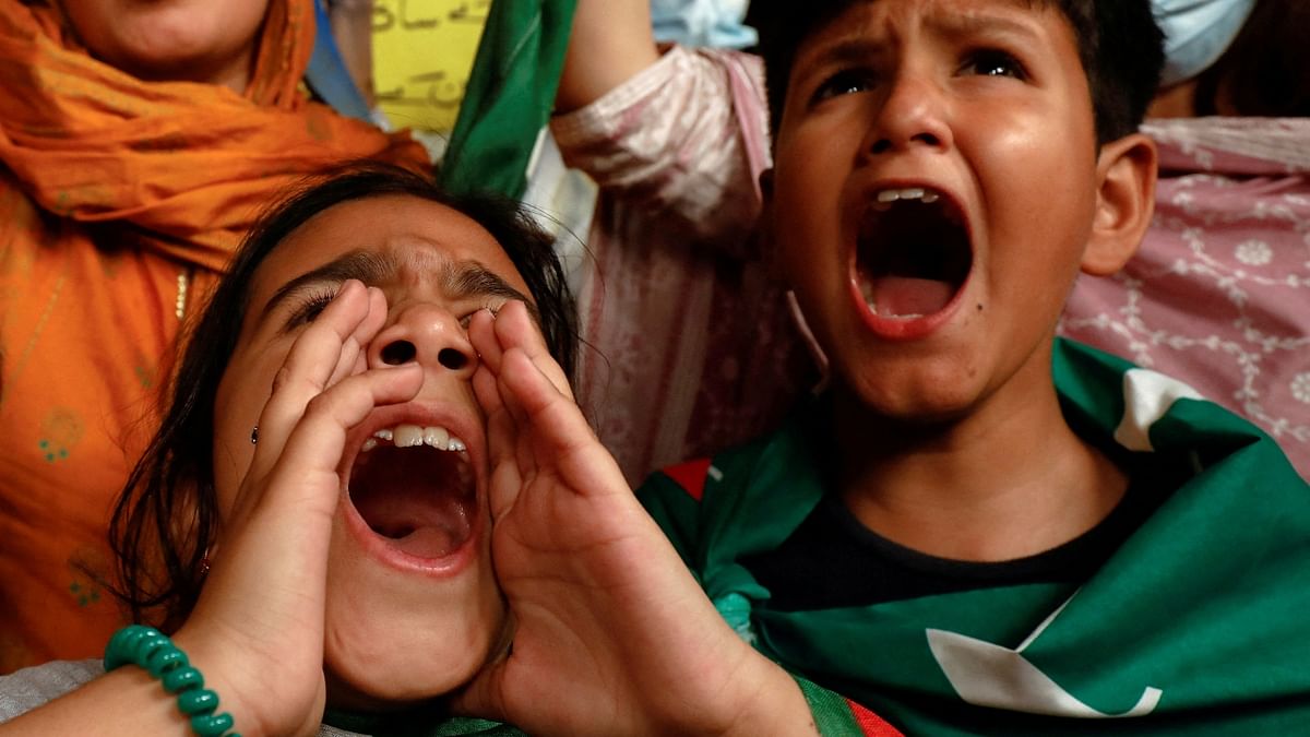 Supporters of Imran Khan's Pakistan Tehreek-i-Insaf (PTI), including women and children, showed their solidarity with Khan in the protest that lasted for over six hours. Credit: Reuters Photo