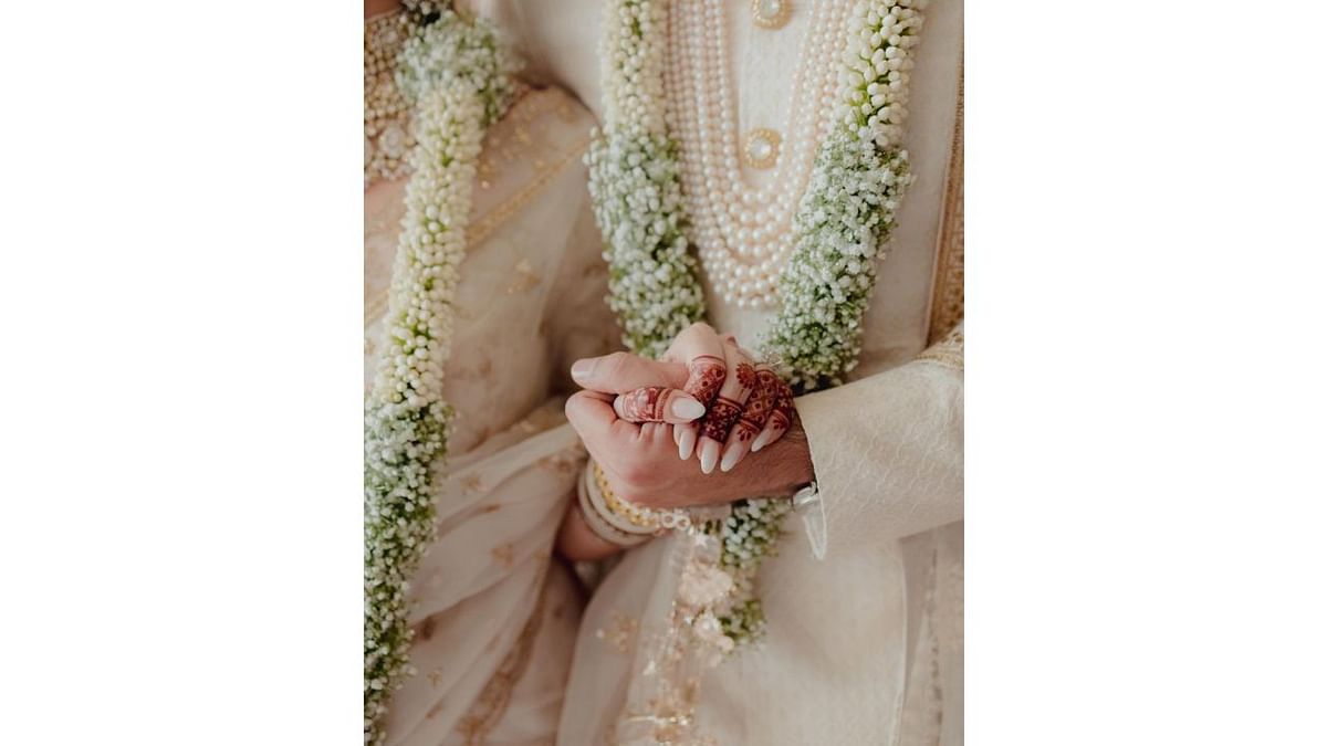 Alia took to her Instagram account to share first pictures from her wedding. Credit: Instagram/aliaabhatt