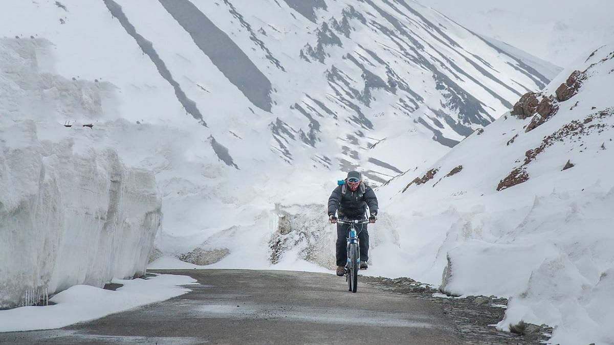 Cycle Trekking in the Himalayan range: Paradise for the cyclists and fitness enthusiasts, this mountainous region delivers a special kind of adrenaline rush. The great topography of India is one of the favourite spots for cyclists to rejuvenate their senses. Credit: Twitter/@WithManish0