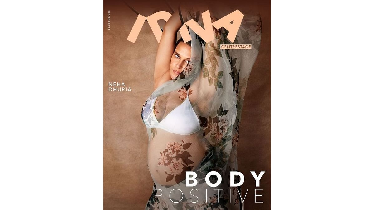 Actress Neha Dhupia upped the maternity style goals with her magazine cover shoot for iDiva. Credit: Instagram/nehadhupia