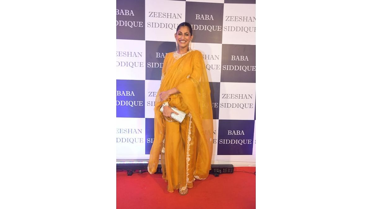 Kubra Sait looked quite alluring in a yellow suit. Credit: Pallav Paliwal