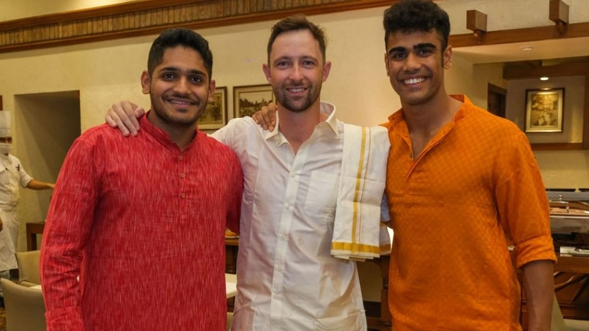 Devon Conway along with his CSK teammates. Credit: CSK