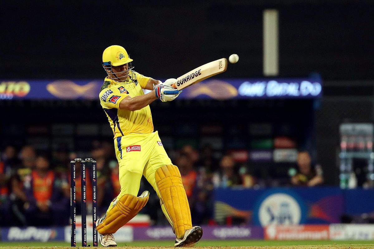CSK were up against it with 48 runs off the last 24 balls and four wickets in hand but Dhoni with the help of Dwaine Pretorius (22 off 14 balls) ensured his team got over the line in an absolute humdinger. Credit: PTI Photo