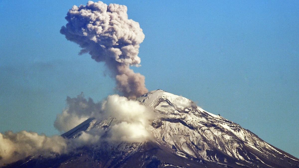 Popocatepetl is an active stratovolcano and is located in Mexico City. In the past, large eruptions have buried Atzteque settlements, maybe even entire pyramids according to historians. Credit: AFP Photo