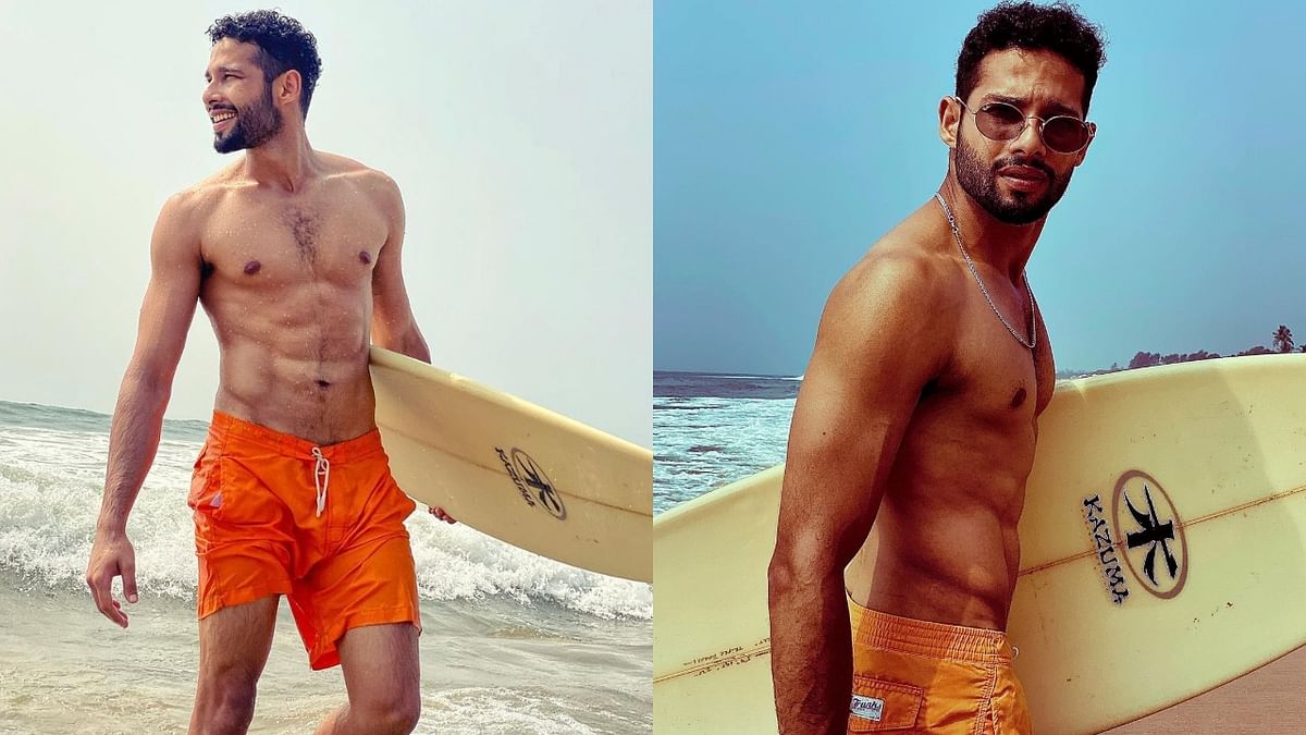 Siddhant is seen flaunting his well-toned body and washboard abs. Credit: Instagram/siddhantchaturvedi