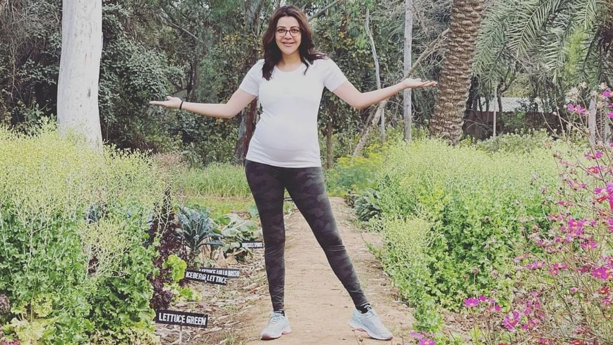 Kajal also showed how to ace casuals during pregnancy by posting a picture from her morning walk. Credit: Instagram/kajalaggarwalofficial