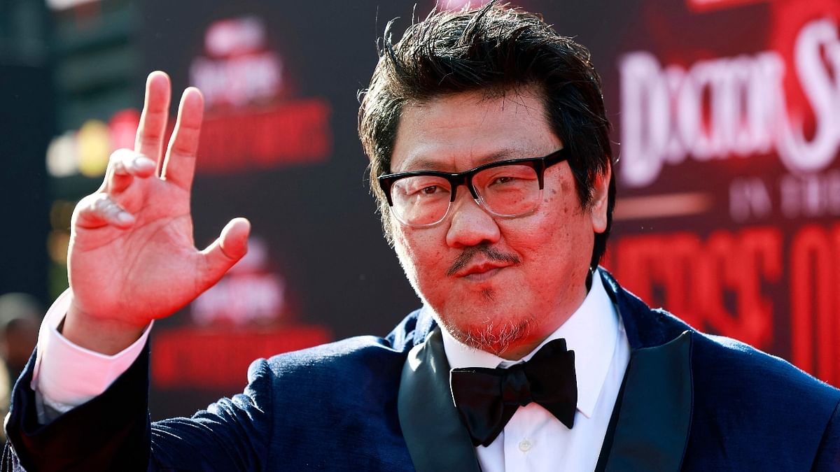 British actor Benedict Wong gestures as he arrives for the premiere of 'Doctor Strange in the Multiverse of Madness.' Credit: AFP Photo