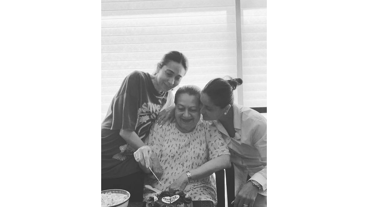 Making the day more special, Kareena shared an adorable picture with her mother Babita and sister Karisma. Credit: Instagram/kareenakapoorkhan