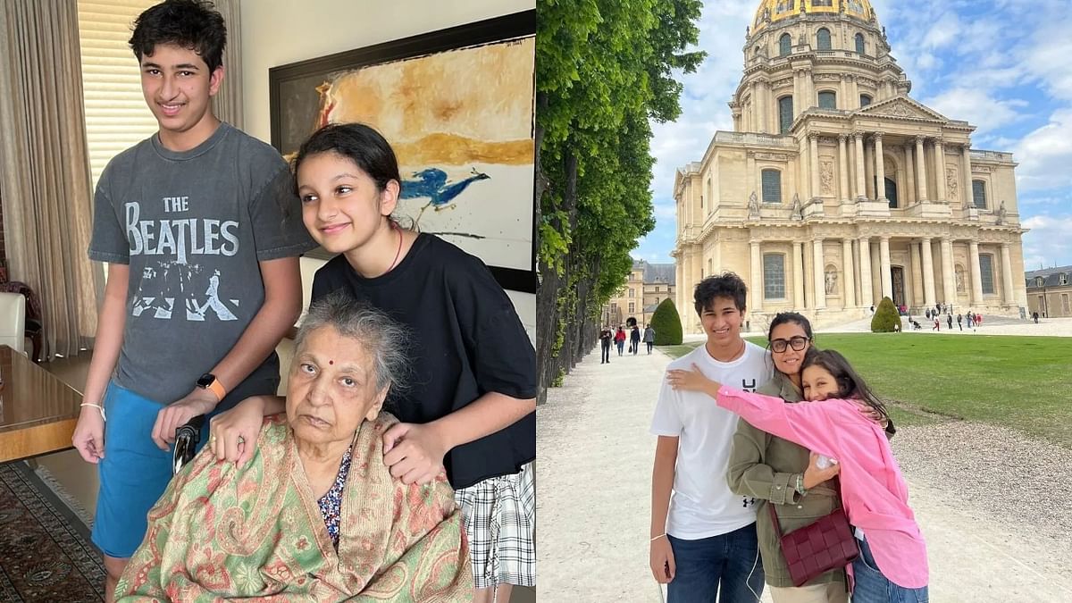 Tollywood superstar Mahesh Babu shared beautiful pictures of his wife, mother and children on Mother's Day. Credit: Instagram/urstrulymahesh